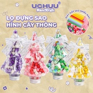 UCHUU HANDCRAFT Transparent Christmas Tree Star Jar, DIY Star Folding, Meaningful Christmas Gift