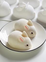 現貨：小兔子果凍模具小白兔慕斯蛋糕做布丁缽仔糕白涼粉的模型 滿2組發貨