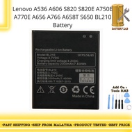 Lenovo A536 A606 S820 S820E A750E A770E A656 A766 A658T S650 BL210 Battery Batteri Replacement