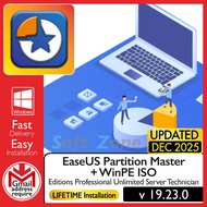 EaseUS Partition Master 19.23.0 + WinPE ISO - Editions Professional Unlimited Server Technician | WI
