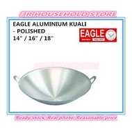 EAGLE/E-CENTRAL POLISHED Double Handle Aluminium Wok / Cooking Pan / Kuali / Kuali Aluminium Berkila