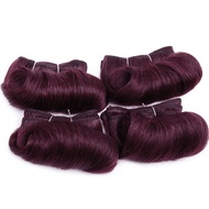 4Pcs/Lot Blonde Curly Bundles 100% Human Hair Ombre Color 1B 27 30 99J Brazilian Remy Hair Weave Bun