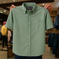 Kosong kemeja Lelaki office Formal lengen pendek 100% Cotton Putih,Merun,Hitam,sage green Mens Short
