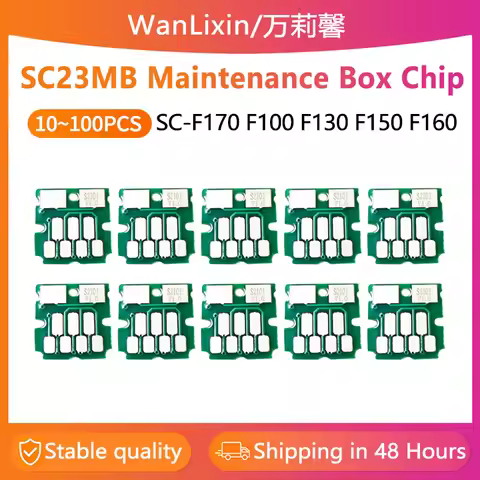10pcs S210125 SC23MB C13S210125 S2101 Maintenance box chip For Epson SC-F170 SC-F100 SC-F130 SC-F150
