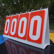 Plastic Waterproof Four-Digit Card Red Blue Two-Color Score Card 4-Digit 2-Color Score Card Two-Colo