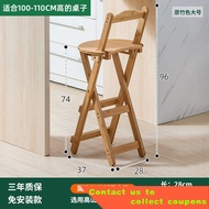 🎈High Foldable Kitchen Bar Chair Stool Small Apartment Household Dining Chairs Milk Tea Shop Front Chair Loft Furniture