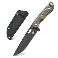 Eafengrow EF127 Fixed Blade Knife 14C28N Steel Blade, Micarta Handle Full Tang Fixed Knifes for Work