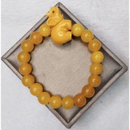 LUCKY CHARM ELEPHANT AMBER CHARM BRACELET