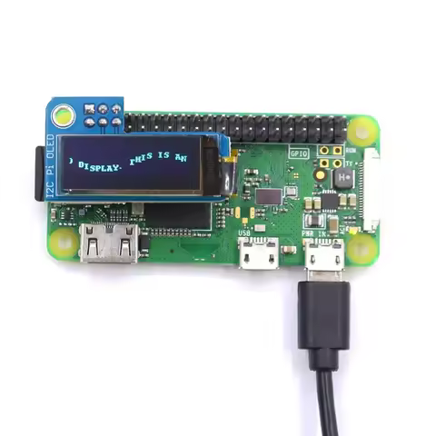 0.91inch OLED 128x32 I2C IIC SSD1306 Blue OLED Display Module for RPI Raspberry Pi 1, B+, 2, 3 and Z