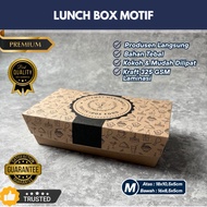 Lunch Box Ready Size (M) 295 Gsm Size 18x10.5x5 Laminating Motif | Samson Kraft
