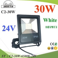 30W LED Floodlight DC Driver 24V 5 Meters Power Cord White Light 6500K Model C2-30W-6500K-24V