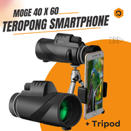 BARU Teropong Kamera hp Smartphone Jarak Jauh Super Zoom Mini HDJernih  40 x 60 dengan Tipod