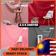 🔥READY STOCK🔥 Proocam Background Cloth Studio Backdrop IG Pale Pinkish Red Pink Grey Green Black Whi
