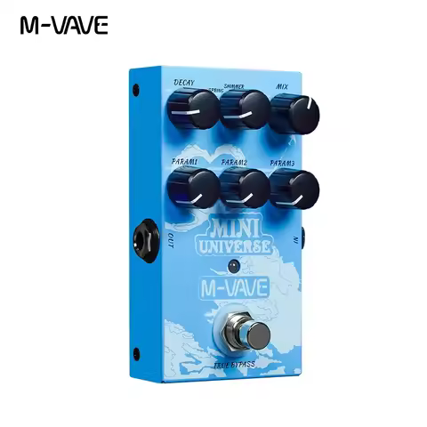 M-VAVE Mini Universe Guitar Effect Digital Reverb Pedal 9 Reverb Effects Room/Shimmer/Lofi/Spring Re