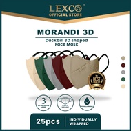 LEXCO 3D EVEREST 3 ply - 25pcs / Without Box  / morandi color medical face mask 3d 6d slim face shape acne free sensitive skin