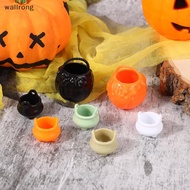 wallrong 2pcs Halloween Mini Cauldron Miniature Mini Halloween Candy Bucket Pot Witch Cauldron New