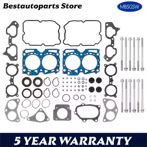 Engine Full Gasket Piston ConRod Bearing Set Timing Chain Kit Water Pump Fit 2.5 L EJ255 For 06-14 S
