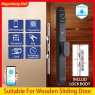 Waterproof Tuya Smart Sliding Door Lock For Wooden Door Suitable for Glass Sliding Door Digital Lock