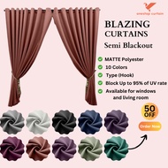 #2 B11-B20 Ready Made Curtain/White Color BLACKOUT (Hook) CURTAIN For Door &amp; Window Ready Made Curtain