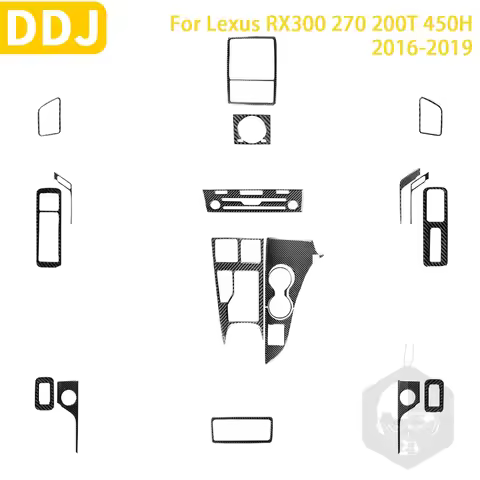 For Lexus RX300 270 200T 450H 2016-2019 Accessories Car Carbon Fiber Interior CD Console Water Cup D