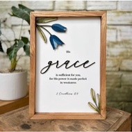 His Grace Is Sufficient For You {2 Corinthians 12:9}: 3-D wooden lettering for home decorations and