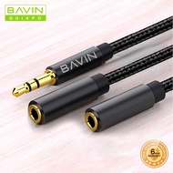 Bavin AUX20 Audio Splitter 3.5mm AUX Cable Plug to Audio and Microphone Jack Audio Cable Converter