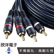 4P Blue Thick AV Cable/Signal Cable 6mm 2AV To 2AV 100/167/333/500/666/999cm RCA/Plum Blossom Termin