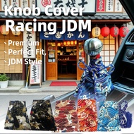 Racing JDM Knob Samurai Canvas Cover Katana Lever Style Dust Knob Shift