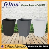 Felton Square Pot 2453 Flower Plant Plastic Modern Design Home Garden Indoor Outdoor Pasu Bunga