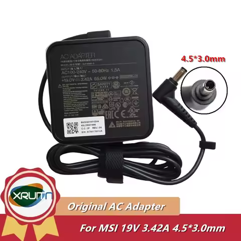 Original DELTA ADP-65GD D Power Adapter 19V 3.42A 65W For MSI Modern 15 MS-1552 Modern 14 Laptop Cha