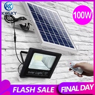 KKSKY ไฟโซล่าเซลล์ 300w 100w 40w 60w 200w 500w solar light outdoor สปอร์ตไลท์ solar cell ไฟถนนโซล่าเ