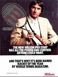 NOS古董收藏品1984年出產Wilson Pro staff 85 st Vincent 網球拍 Sampras  Federer Jimmy Connors收藏級數