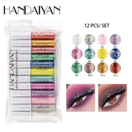 "Set of 12 HANDAIYAN IRIDESCENCE GLITTER EYELINER Waterproof Eyeshadows Domestic China (Box of 12 x 