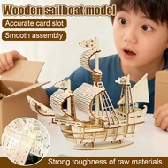 3D Wooden Sailboat Puzzle Model Kit Zirate Ship Kit DIY Sailboat Construction Model Kit