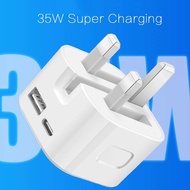 35W USB Tpye-C Power Adapter (15/14/13/12/X) Fast Charger 2 In 1 Foldable Charge Port Power Adapter