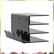 Keyboard Display Stand Acrylic 3 Tier Stand Frame Shelf for Study Room Exhibition Black