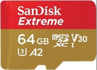 SanDisk Extreme 64/128GB V30 A2 microSDXC Memory Card 記憶卡 170/190mb/s SDSQXAH-064G/SDSQXAA-128G