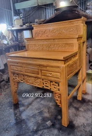 Bàn thờ phật bàn thờ gia tiên tổ tiên 3 tầng màu sáng BT02