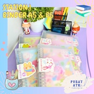 Station.1 Note Book A5 & B5 Fancy Spiral Notebook Binder A5 B5 Transparent ST-95555