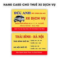 In Danh Thiếp Card Visit | Name Card DỊCH VỤ CHO THUÊ XE DU LỊCH | In Theo Yêu Cầu | MS: 111324