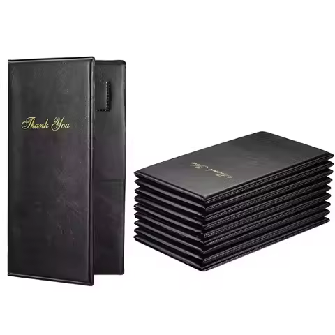 1/2/3Pcs PU Check Folder Restaurant Bill Presenter Guest Check Card Holder Server Menu Organizer