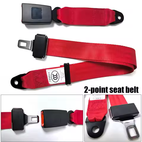 Red 2 Points Seat Belt Universal Car Safety Belt 3 Color Red Black Blue Safety Belt Long 110cm Seat 