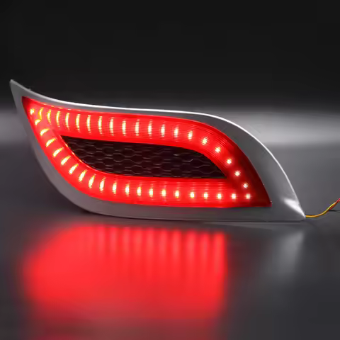 Led Rear Bumper Light Reflector Dymanic Turn Signal Brake Light For Toyota VIOS NCP150 2015 Modifica