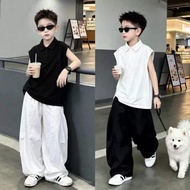 Boy Suit 2026 Big Boy Children Children Handsome Thin polo Shirt Boy Handsome