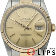 勞力士 Datejust 男士腕錶 16233(E) - 附錶盒、保固卡，18K 黃金/不鏽鋼材質，香檳色顏色，1991 年款，成色極佳 [二手]