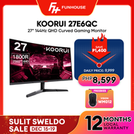 Funhouse | KOORUI 27E6QC QHD Curved 27 Inch Monitor, Fast VA Computer Gaming Monitor(2560 * 1440P, R