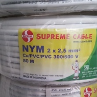 Kabel Listrik NYM Supreme 2x2.5 50MTR ROLL Kabel Supreme NYM 2x25 50 Meter Per ROLL