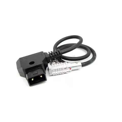 Teradek SmallHD ARRI RED Flexible Power Cable D-tap to Rotatable 0B 2-Pin Male Right Angle, Gold Mou