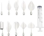 10PCS Stainless Steel Cake Decorating Jelly Art Tools 3D Flower Leaf Molds Pudding Piping Needles Ca