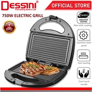 DESSINI ITALY Double Sided Electric Pizza Panini Waffle Sandwich Maker Toaster Barbecue BBQ Grill No